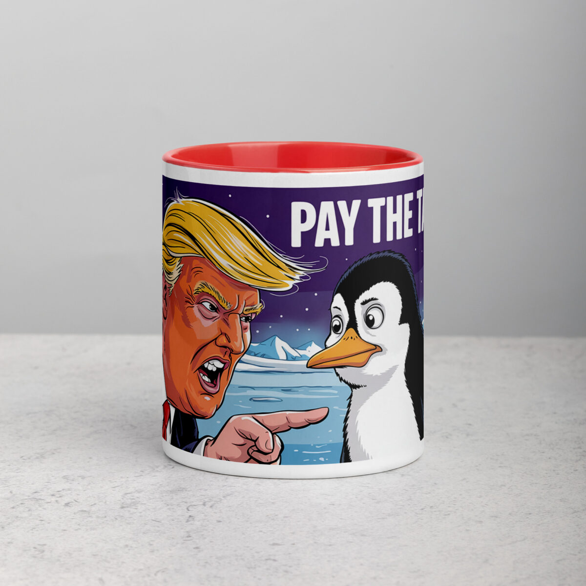 Donald Trump Pay The Tariffs Penguin Coffee Mug - Image 7
