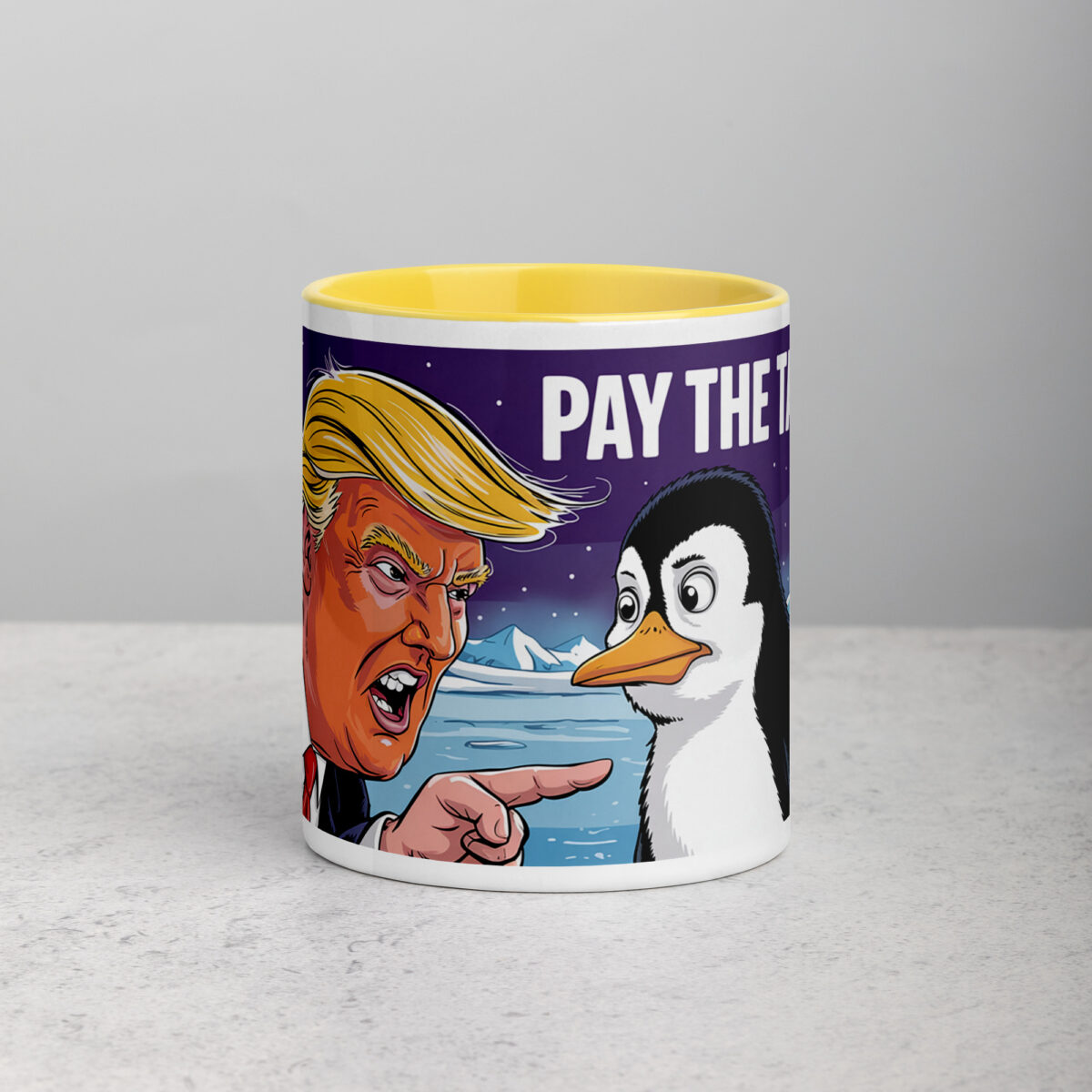 Donald Trump Pay The Tariffs Penguin Coffee Mug - Image 19